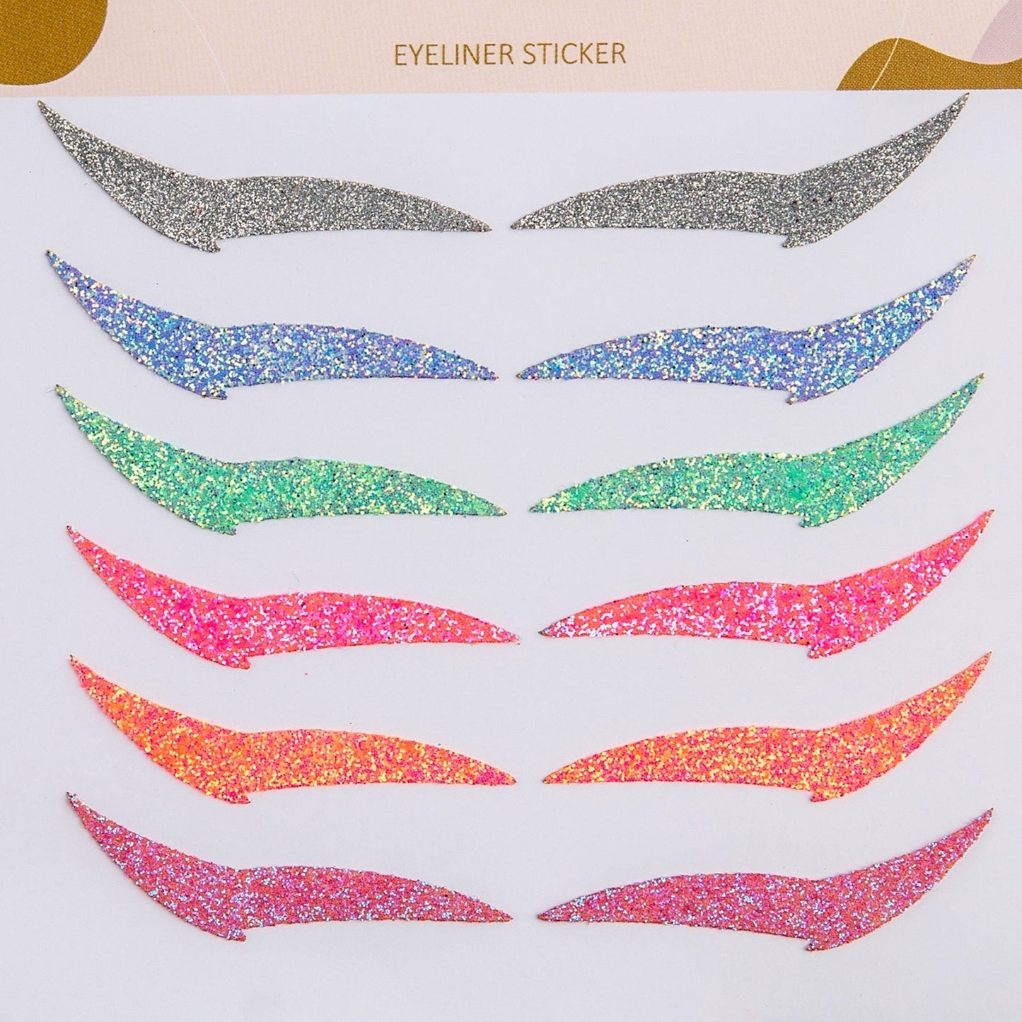 Eyeliner Sticker Meow Aquamarine 6 Pairs