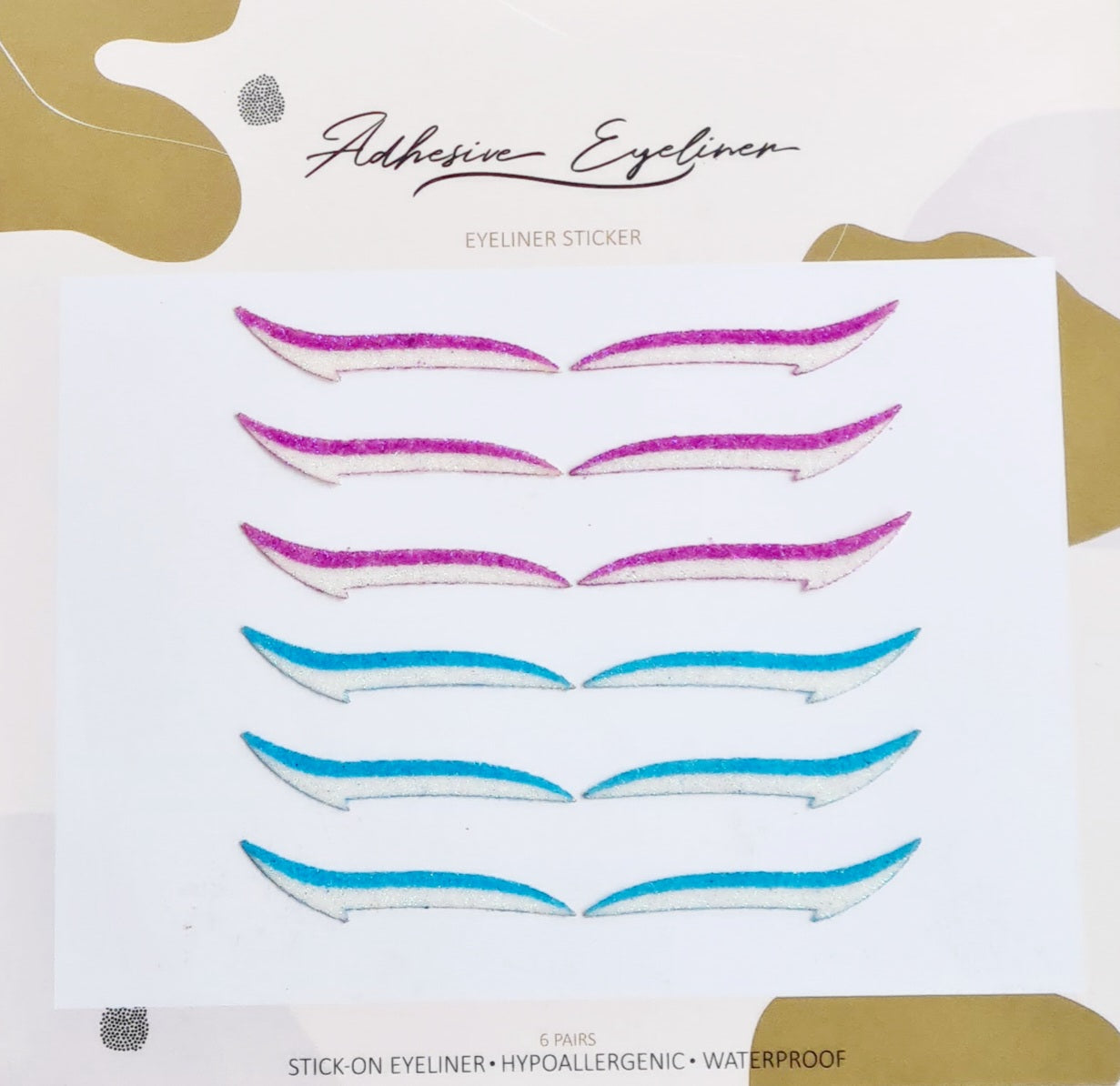Exclusive Eyeliner Sticker Unicorn White Colors - 6 pairs