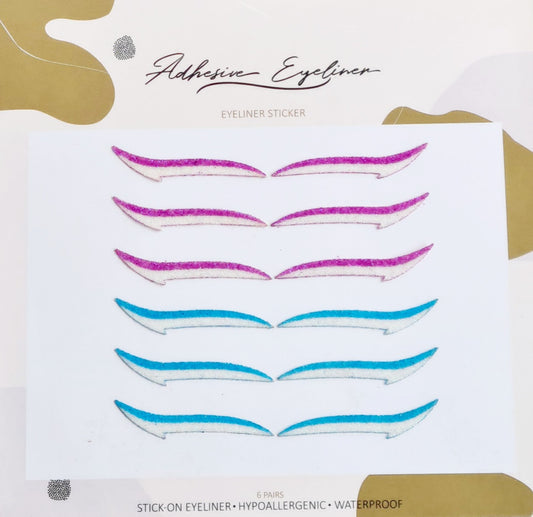 Exclusive Eyeliner Sticker Unicorn White Colors - 6 pairs