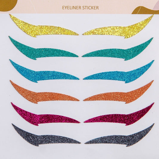 Eyeliner Sticker Meow Matte Colorful 6 Pairs
