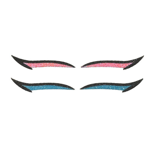 Eyeliner Sticker – Pastel Duo NIKKI (2 Pairs) Baby Blue & Soft Pink with Black Contour