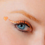 Eyeliner Sticker – Have Fun SELENE (2 Pairs) Black Stars & Orange Hearts