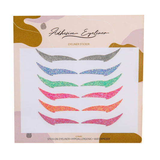 Eyeliner Sticker Meow Aquamarine  6 Pairs