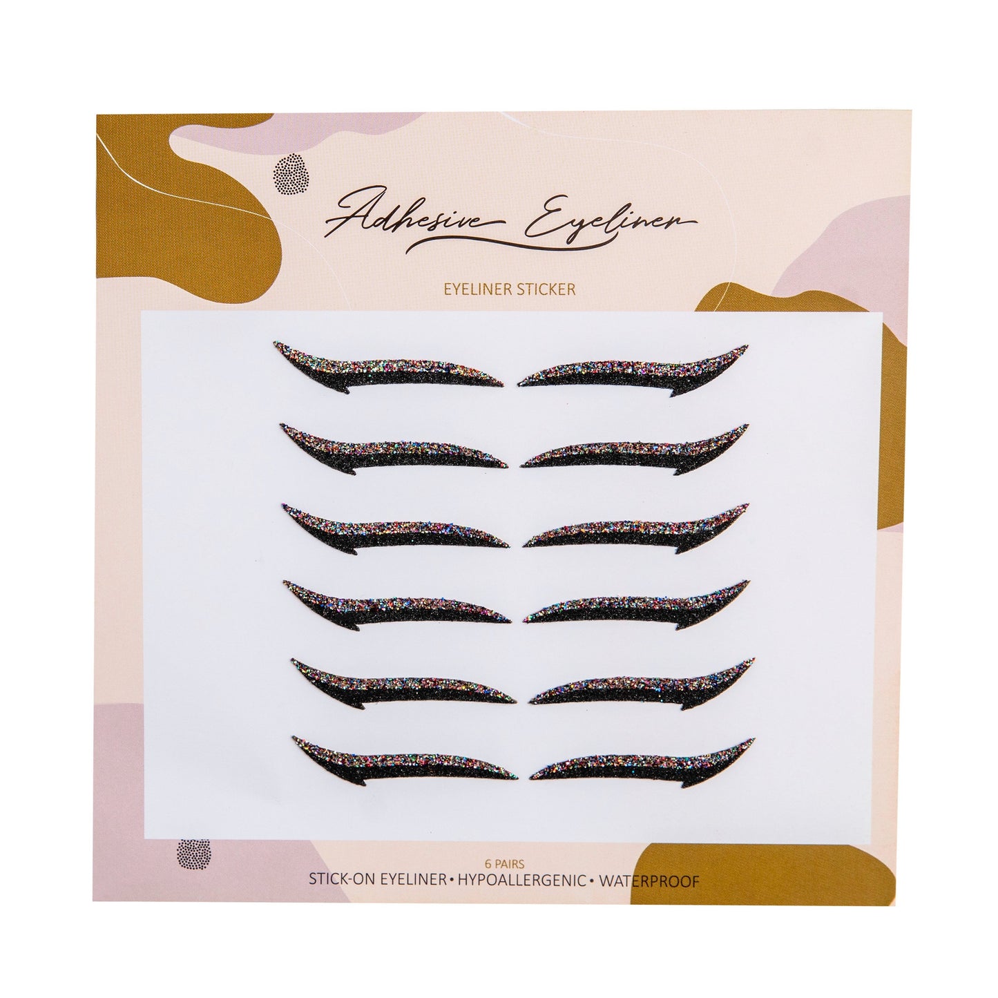 Classic Multicor Silver - Eyeliner Sticker 6 Pairs