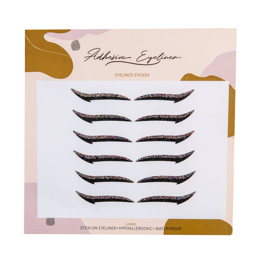Classic Multicor Silver - Eyeliner Sticker 6 Pairs