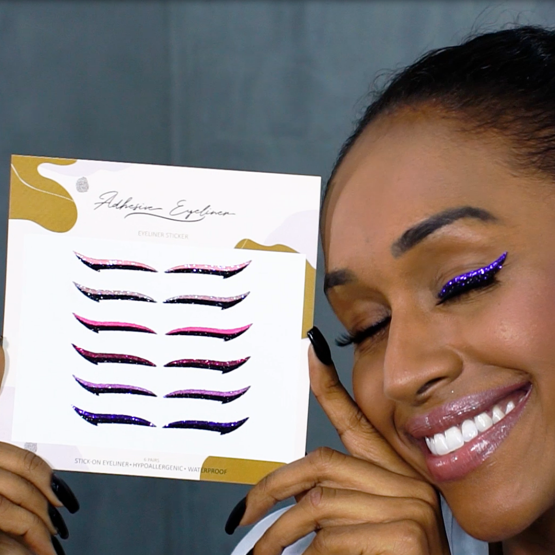 CLASSIC Shades of PINK Eyeliner Sticker- 6 pairs