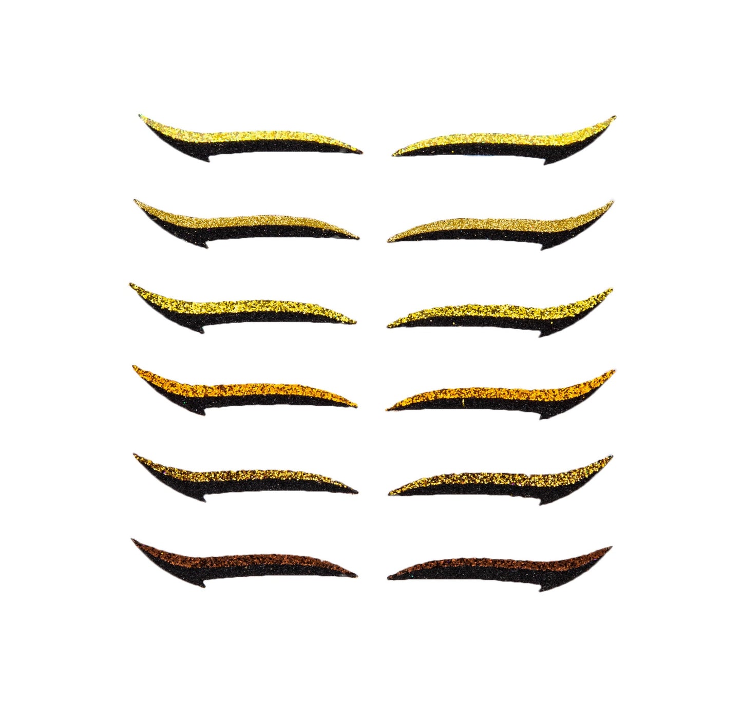 CLASSIC Shades of GOLD Eyeliner sticker - 6 pairs