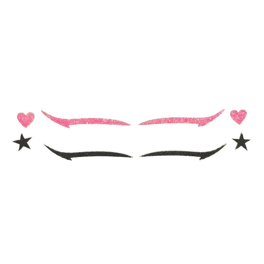 Eyeliner Sticker – Have Fun URSINHA (2 Pairs) Black Stars & Purple Heart