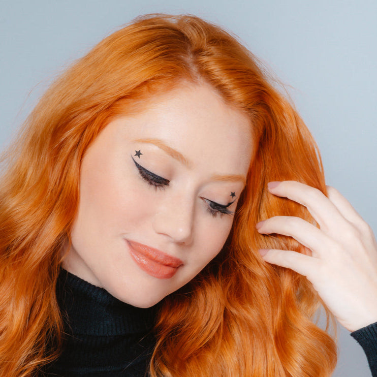 Gabi Petry Have Fun– Basic Black with Stars & Orange with Delicate Hearts – Shine Bright!
