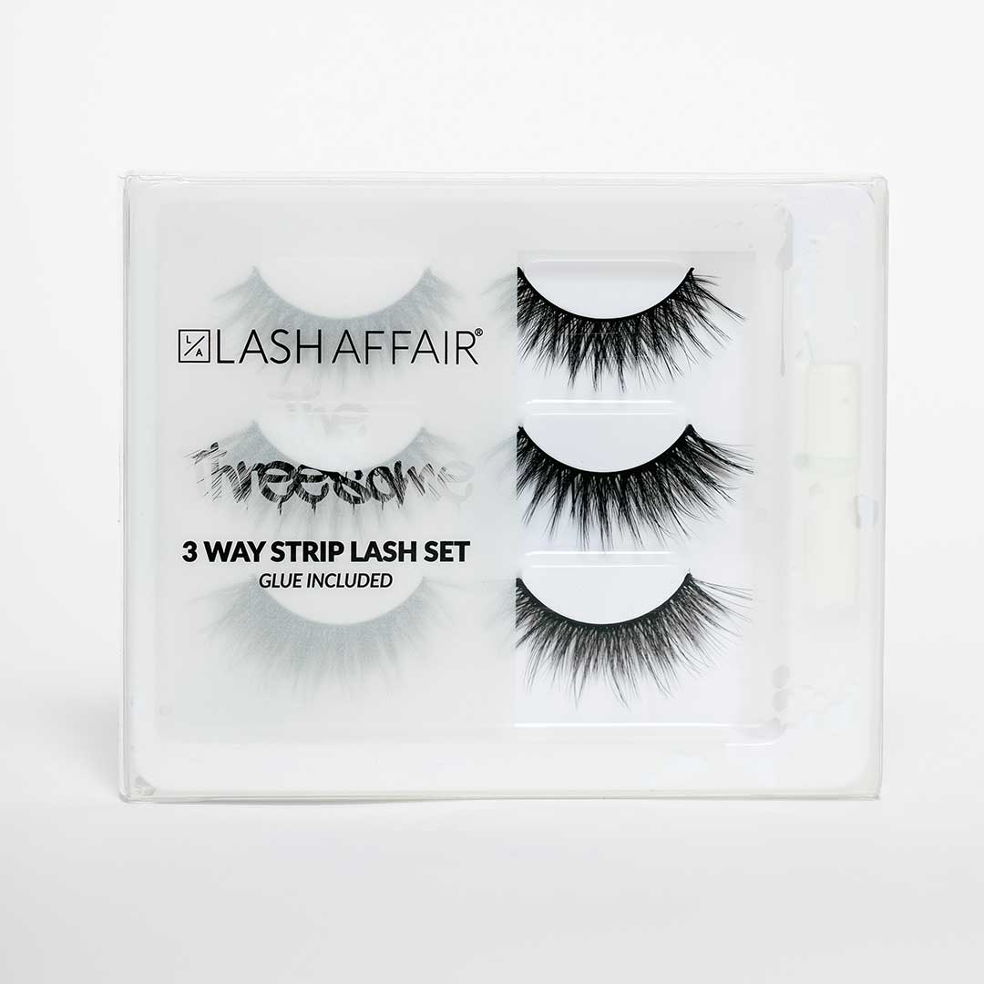 Lash Affair The Threesome – 3-Pair Lash Set with Glue