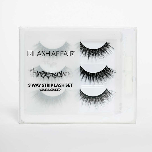 Lash Affair The Threesome – 3-Pair Lash Set with Glue