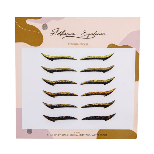 Classic Shades of Gold - Eyeliner sticker 6 Pairs