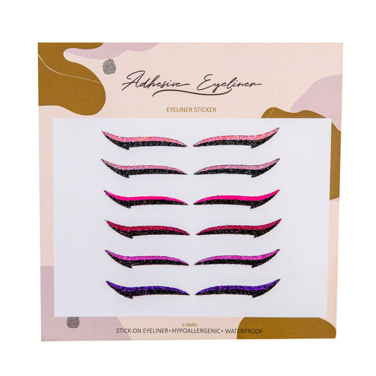 Classic Shades of Pink - Eyeliner Sticker 6 Pairs